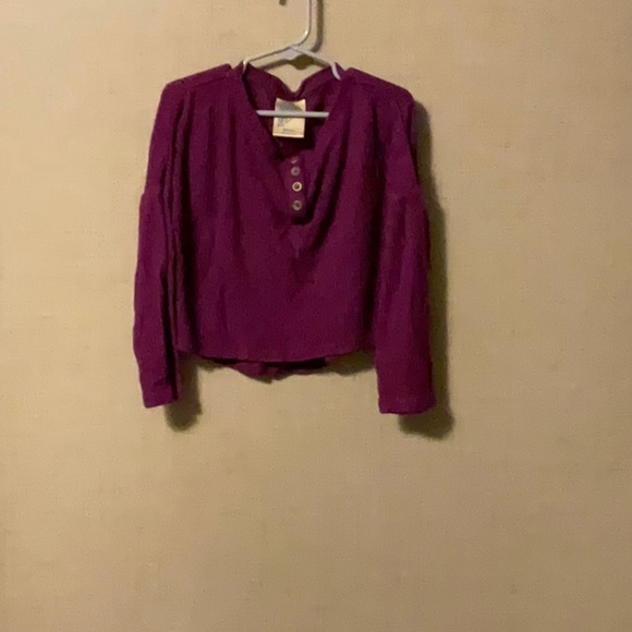Kids Purple Button-Up Sweater - Picture 1 of 4
